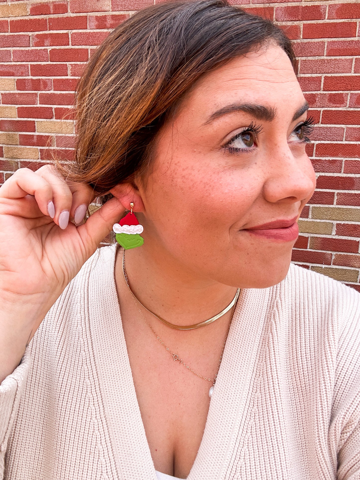 You're a Mean One Mr. Grinch Clay Earrings | Grinch Inspired | Christmas Earrings | Gift Earrings | Holiday Colors | Lightweight