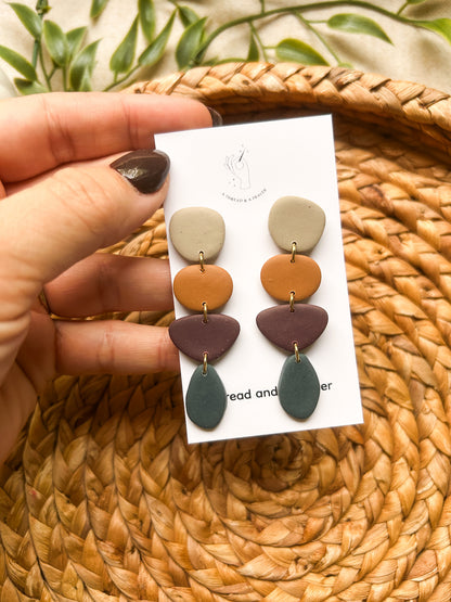 True Boho Fall Dangle Earrings | Statement Earrings | Clay Earrings | Autumn Styles