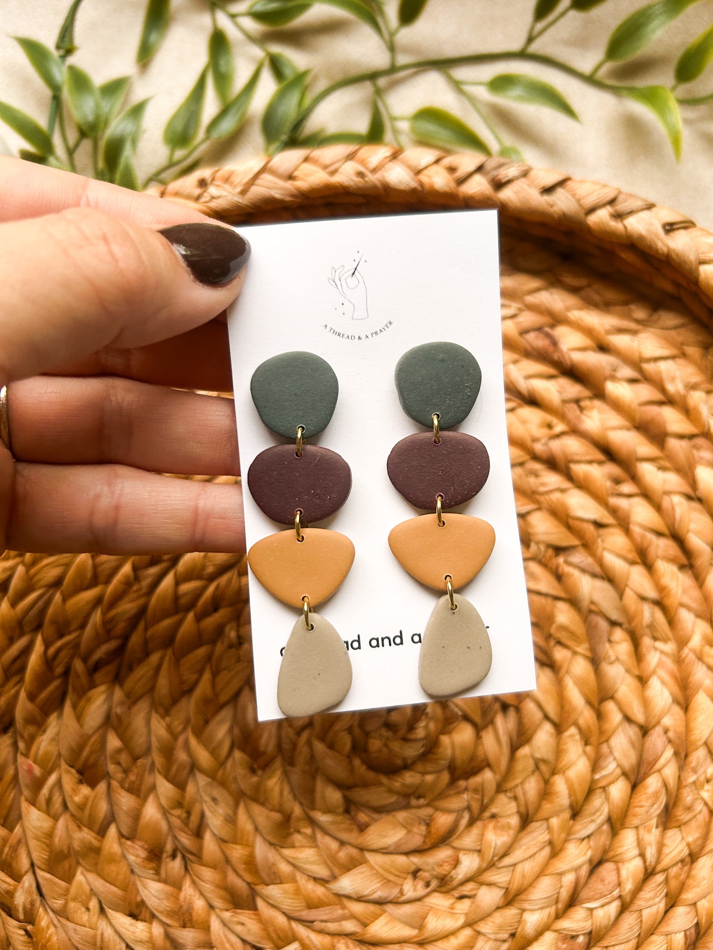 True Boho Fall Dangle Earrings | Statement Earrings | Clay Earrings | Autumn Styles