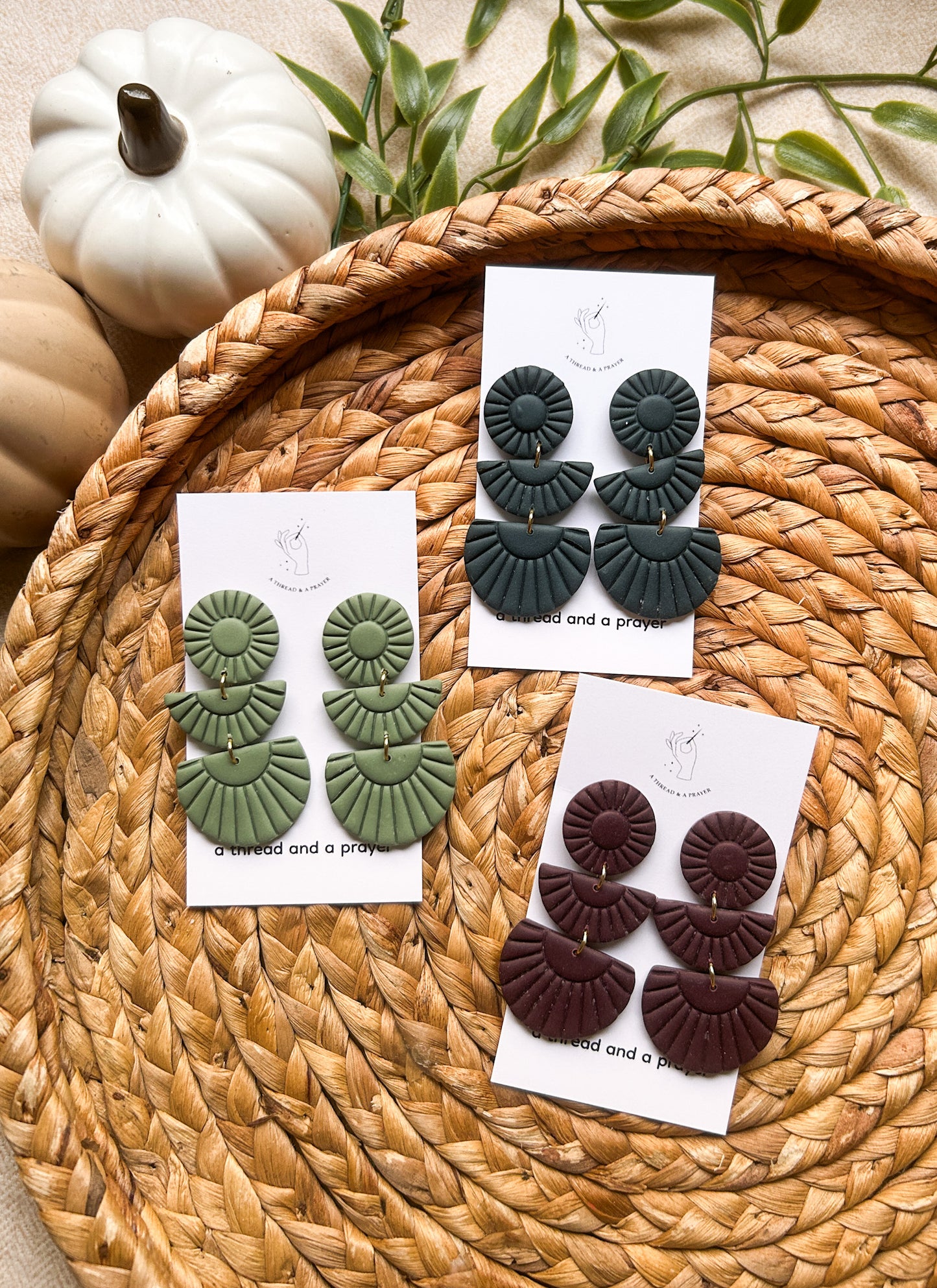 Autumn Jewel Tone Boho Earrings | Statement Earrings | Clay Earrings | Autumn Styles