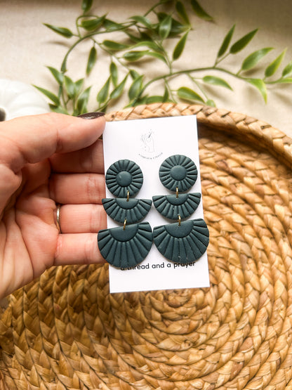 Autumn Jewel Tone Boho Earrings | Statement Earrings | Clay Earrings | Autumn Styles