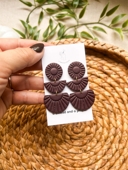 Autumn Jewel Tone Boho Earrings | Statement Earrings | Clay Earrings | Autumn Styles