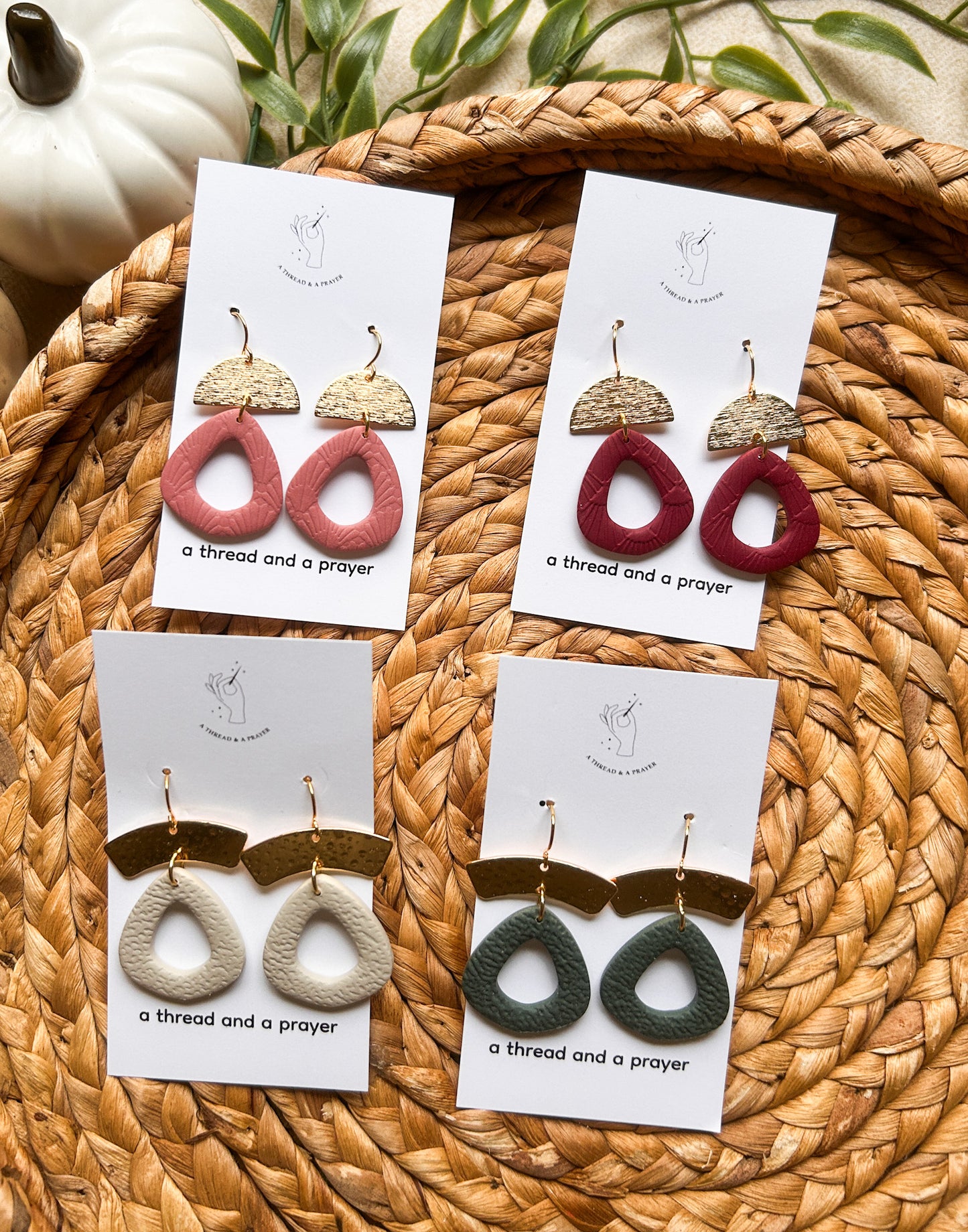 Dainty Vibes Clay Fall Earrings | Earth Tones | Clay Earrings | Autumn Styles
