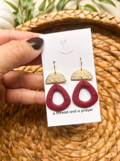 Dainty Vibes Clay Fall Earrings | Earth Tones | Clay Earrings | Autumn Styles