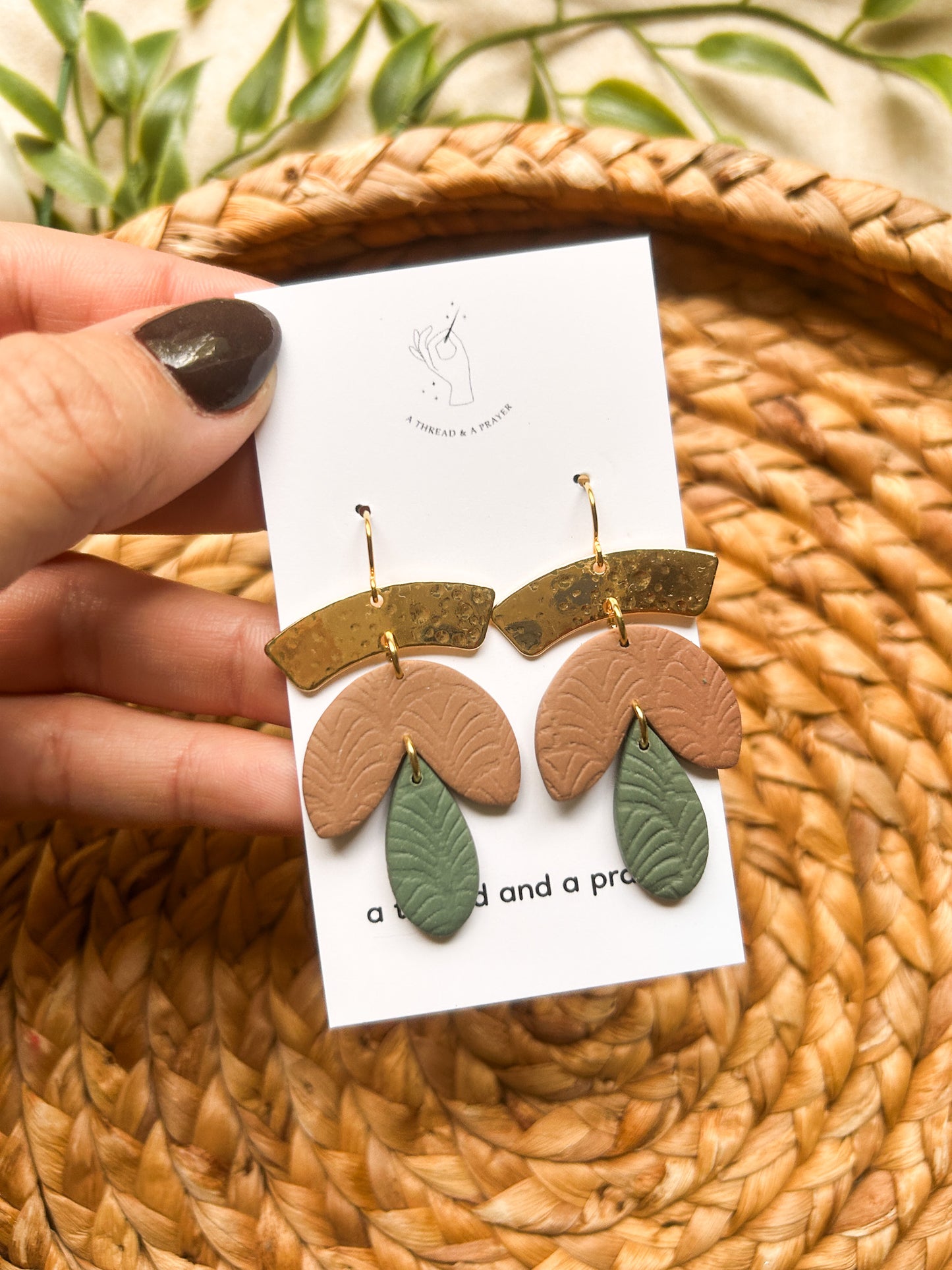 Funky Boho Fall Earrings | Earth Tones | Clay Earrings | Autumn Styles