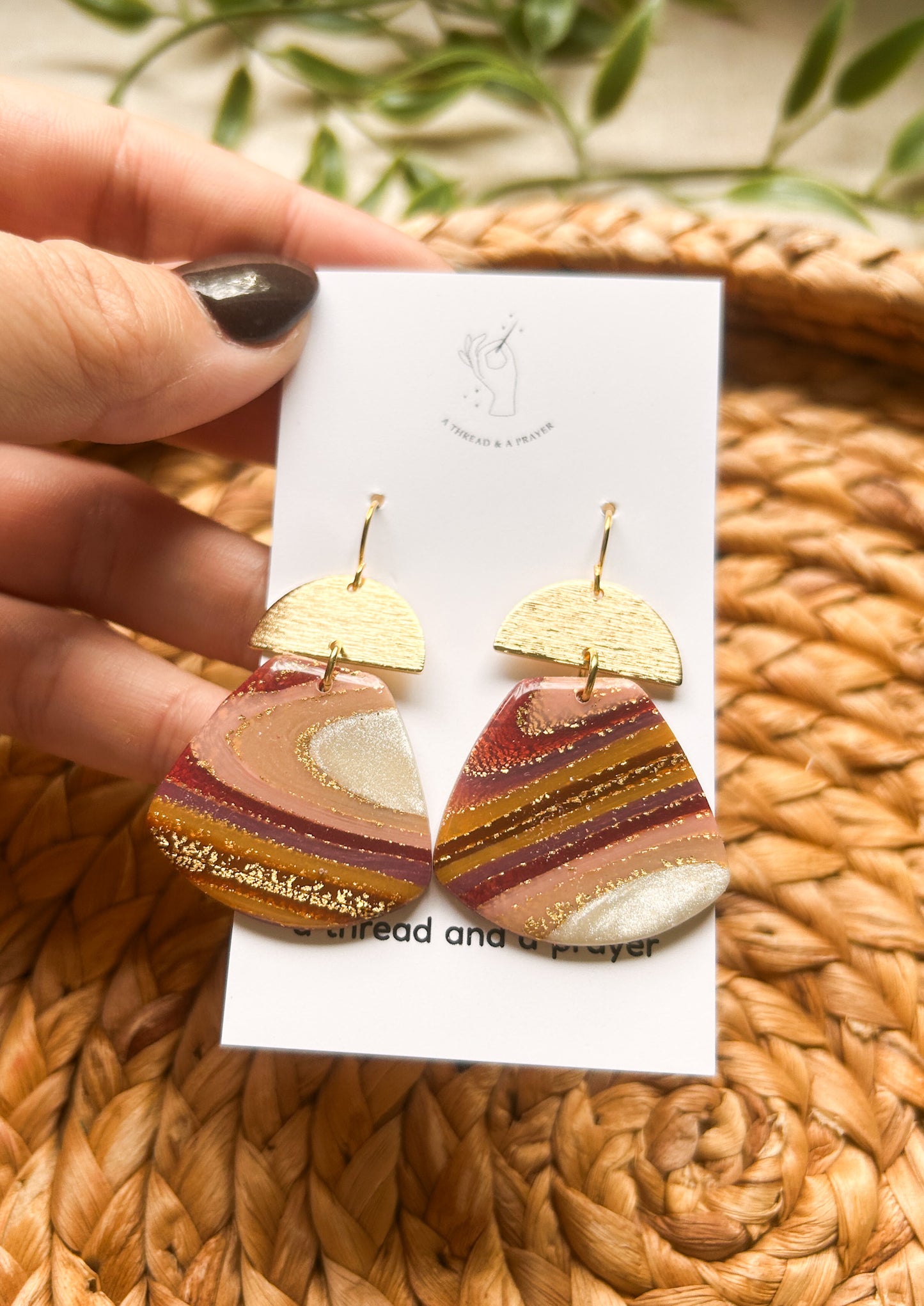 Warm Fall Colored Gemstone Earrings | Fancy Earrings | Glitter and Shine | Resin Coated Earrings | Lightweight