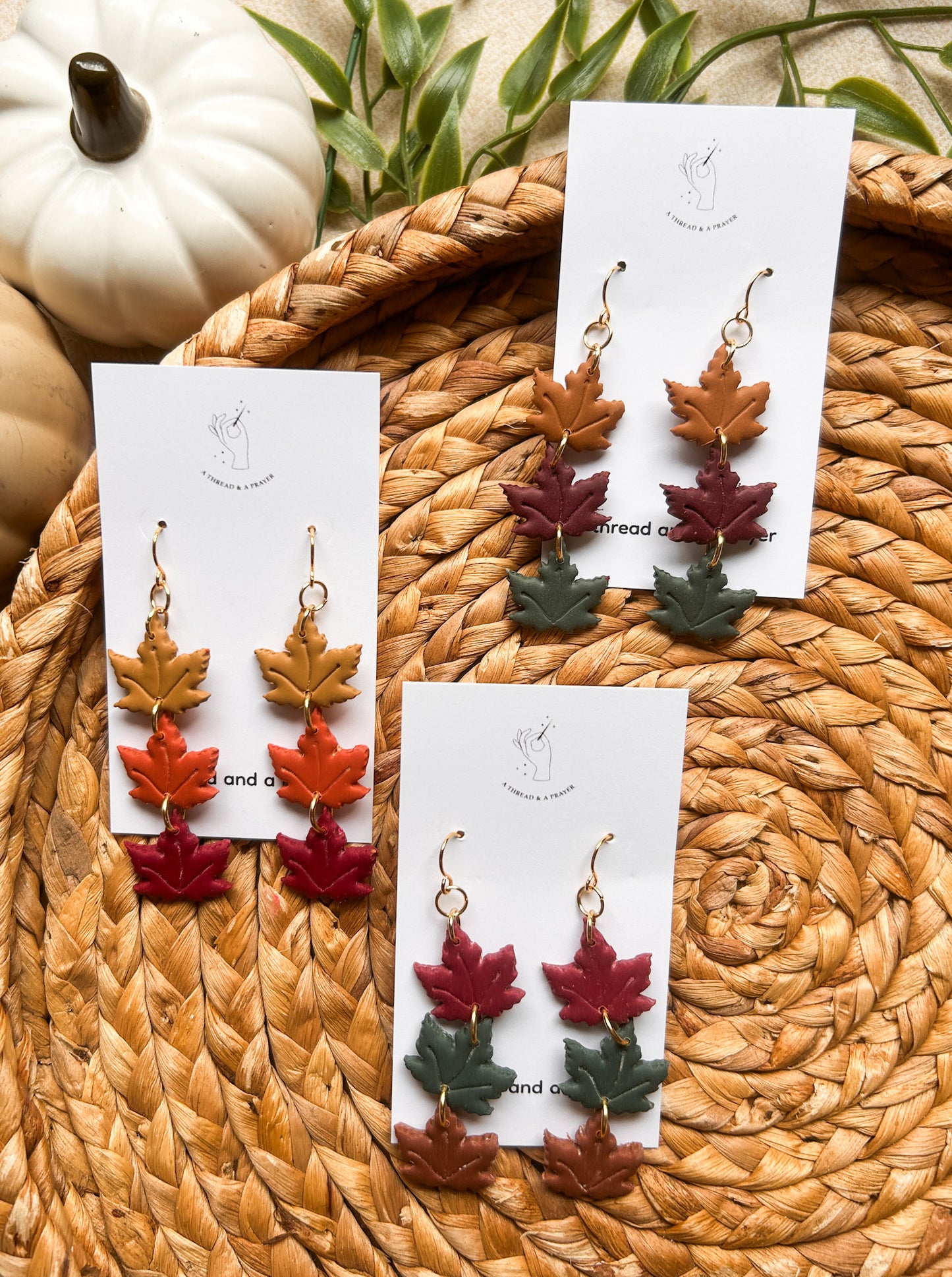 Falling Leaves Autumn Earrings | Autumn Colors | Fall Earrings | Earth Tones | Dainty Earrings | Lightweight
