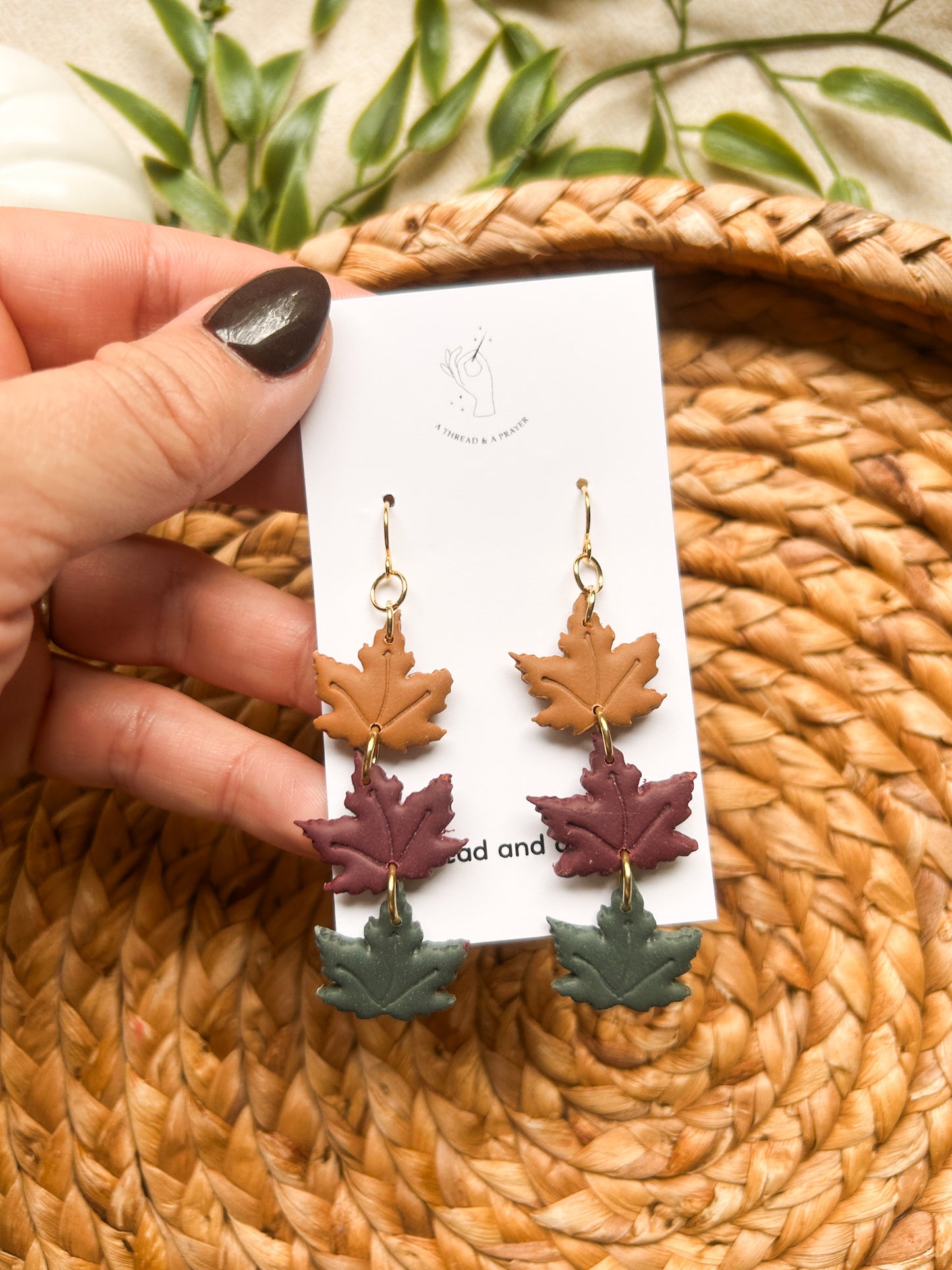 Falling Leaves Autumn Earrings | Autumn Colors | Fall Earrings | Earth Tones | Dainty Earrings | Lightweight
