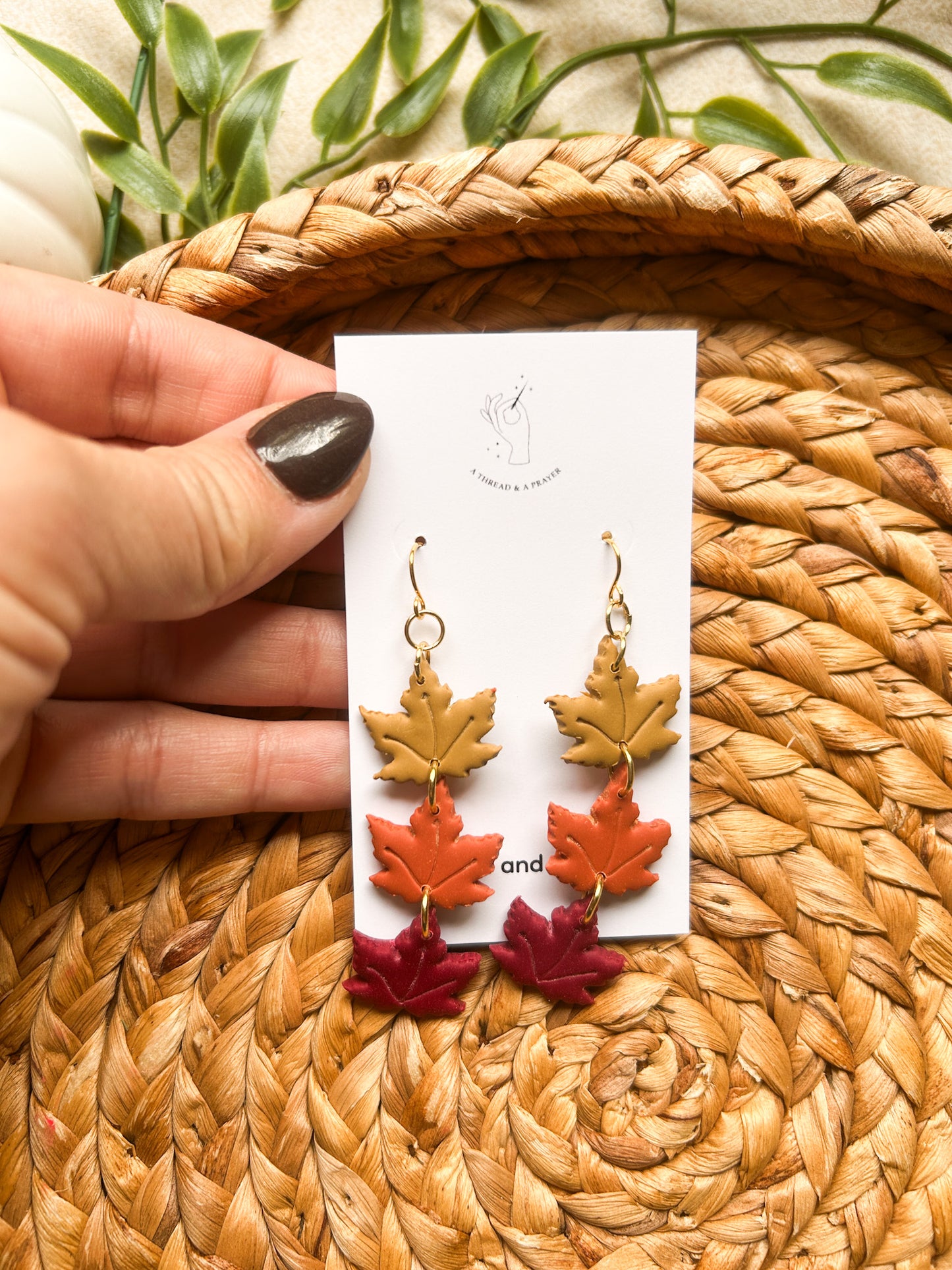 Falling Leaves Autumn Earrings | Autumn Colors | Fall Earrings | Earth Tones | Dainty Earrings | Lightweight