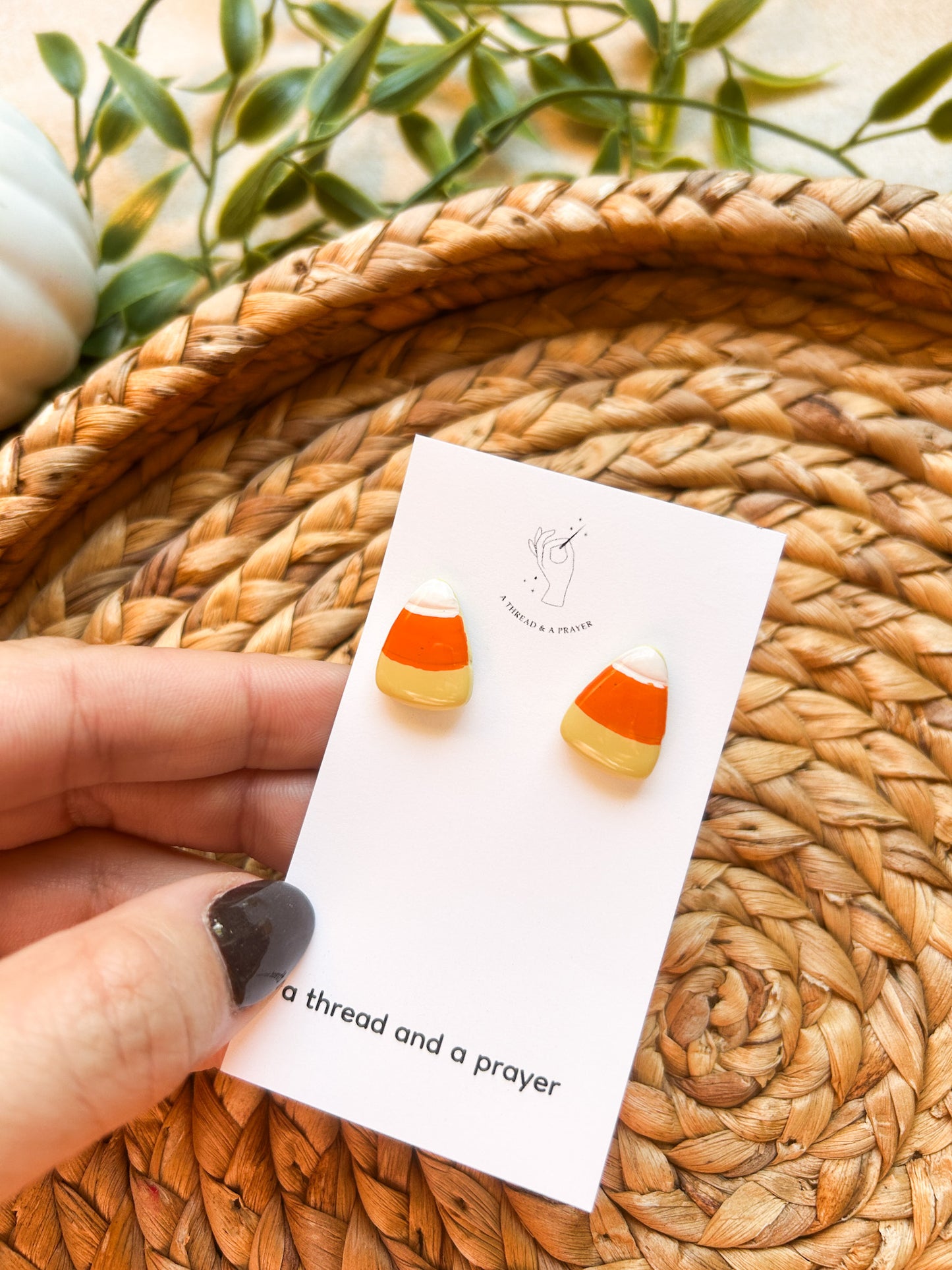 Candy Corn Studs | Halloween | Candy Earrings | Spooky | Trick or Treat | Lightweight