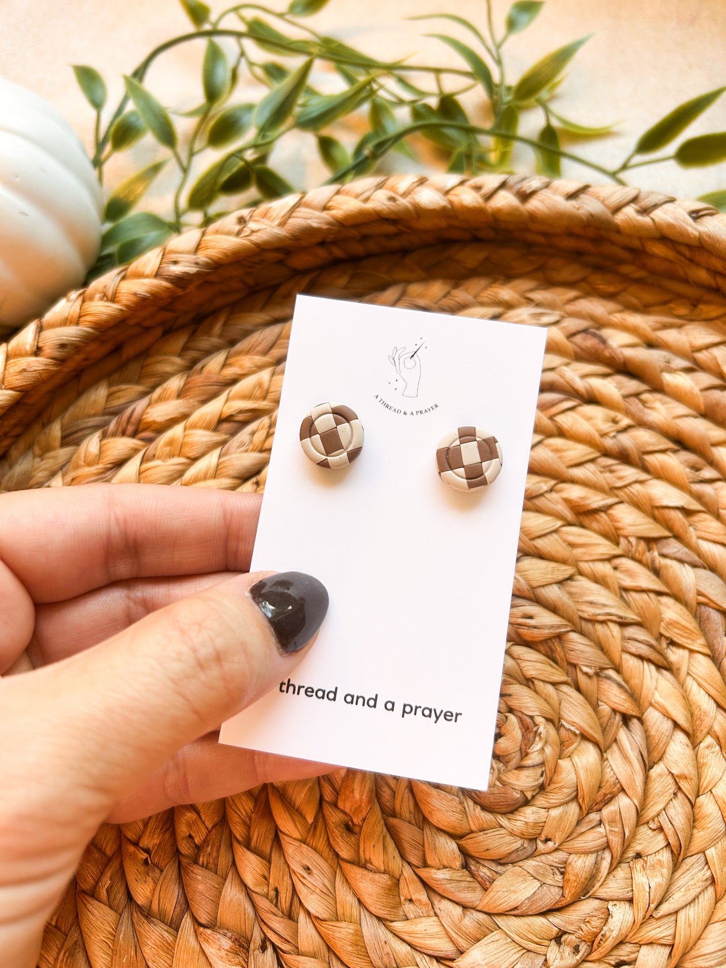 Autumn Studs | Stained Glass | Checkered | Knit Styles | Dainty | Lightweight | Titanium