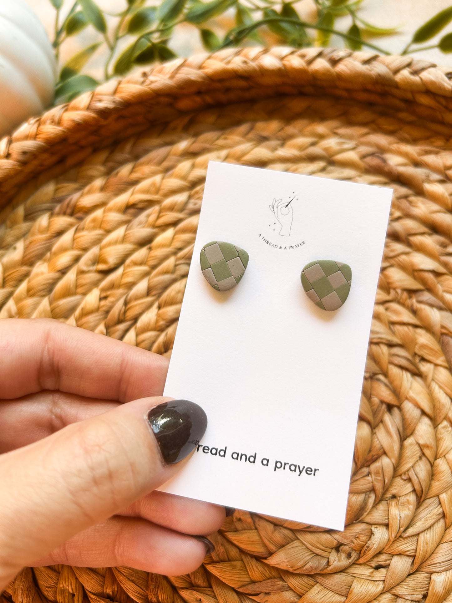 Autumn Studs | Stained Glass | Checkered | Knit Styles | Dainty | Lightweight | Titanium