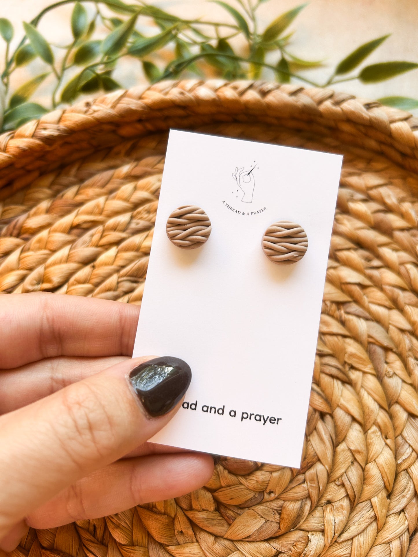 Autumn Studs | Stained Glass | Checkered | Knit Styles | Dainty | Lightweight | Titanium