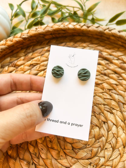 Autumn Studs | Stained Glass | Checkered | Knit Styles | Dainty | Lightweight | Titanium