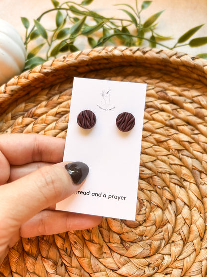 Autumn Studs | Stained Glass | Checkered | Knit Styles | Dainty | Lightweight | Titanium