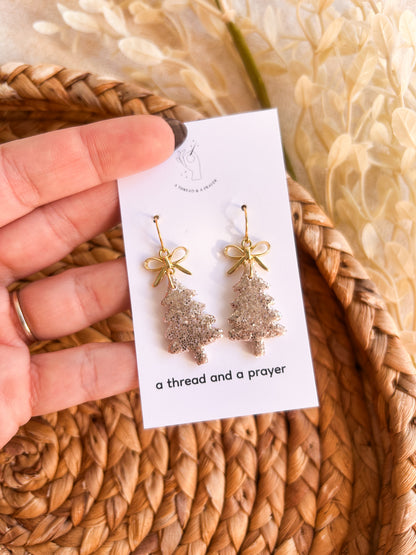 Sparkle Christmas Trees with Bow | Christmas Style | Holidays | Christmas Gifts | Stocking Stuffers