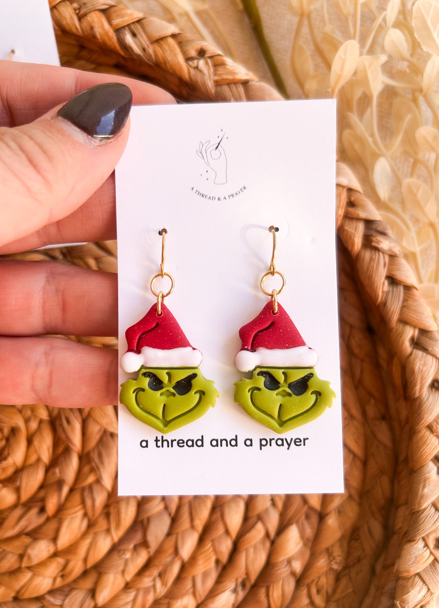 Don't be a GRINCH Clay Earrings | Christmas Style | Holidays | Christmas Gifts | Stocking Stuffers