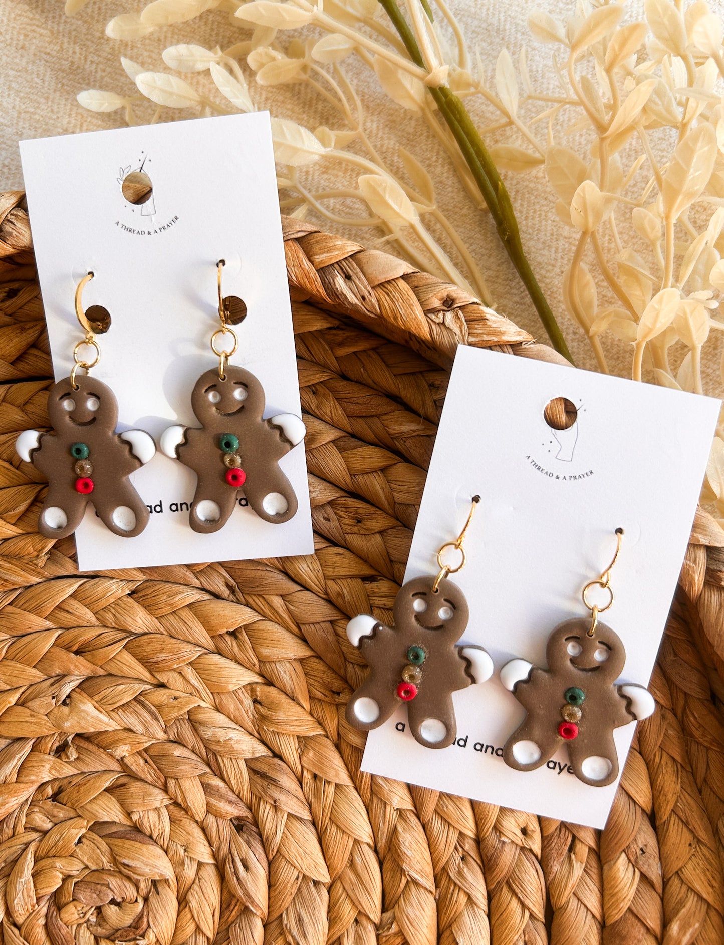 Gingerbread Man Earrings | Holiday Style | Cookie Earrings | Christmas Gifts