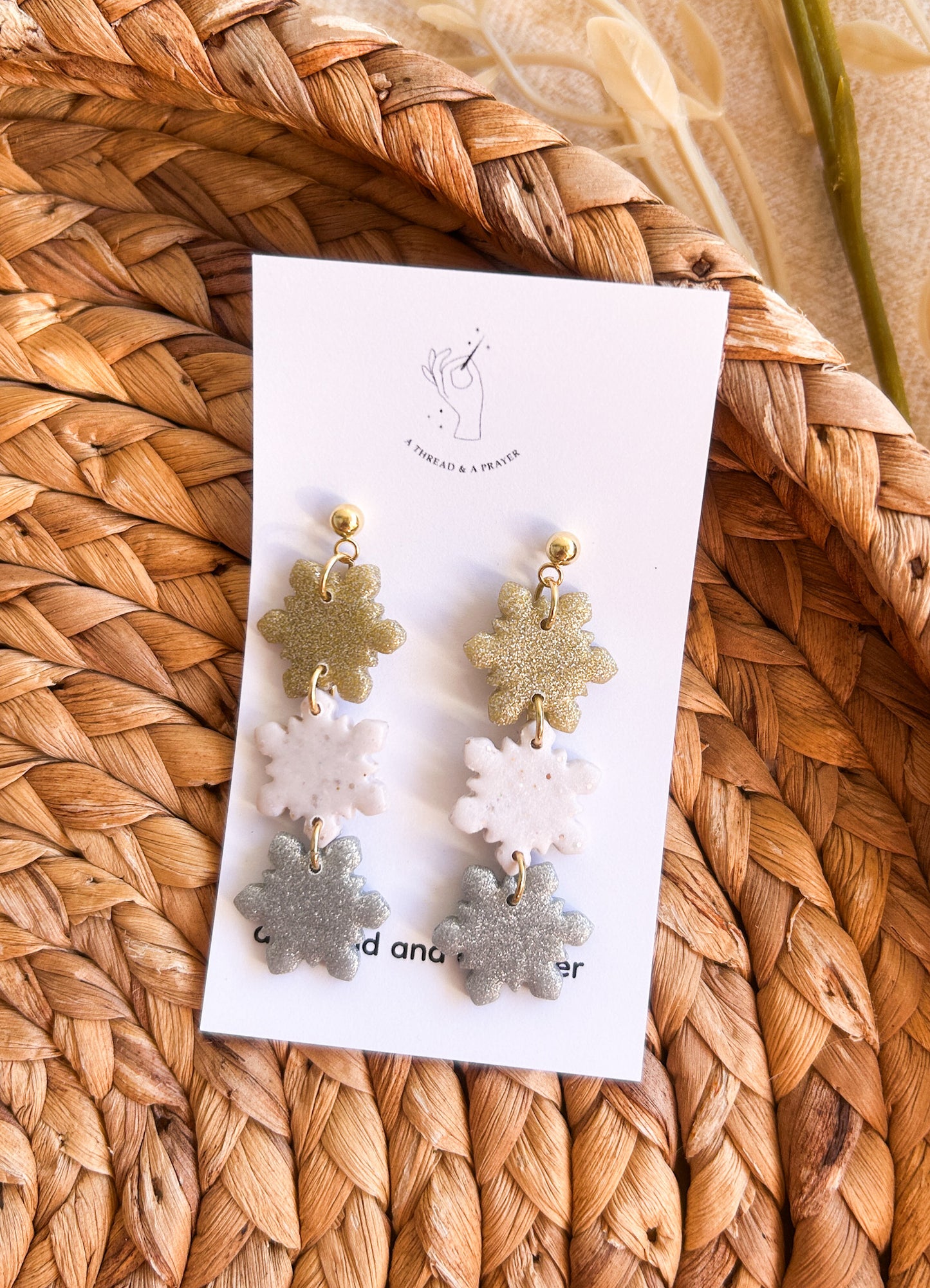 Falling Snowflakes Winter Earrings | Winter Style | Holidays | Christmas Gifts