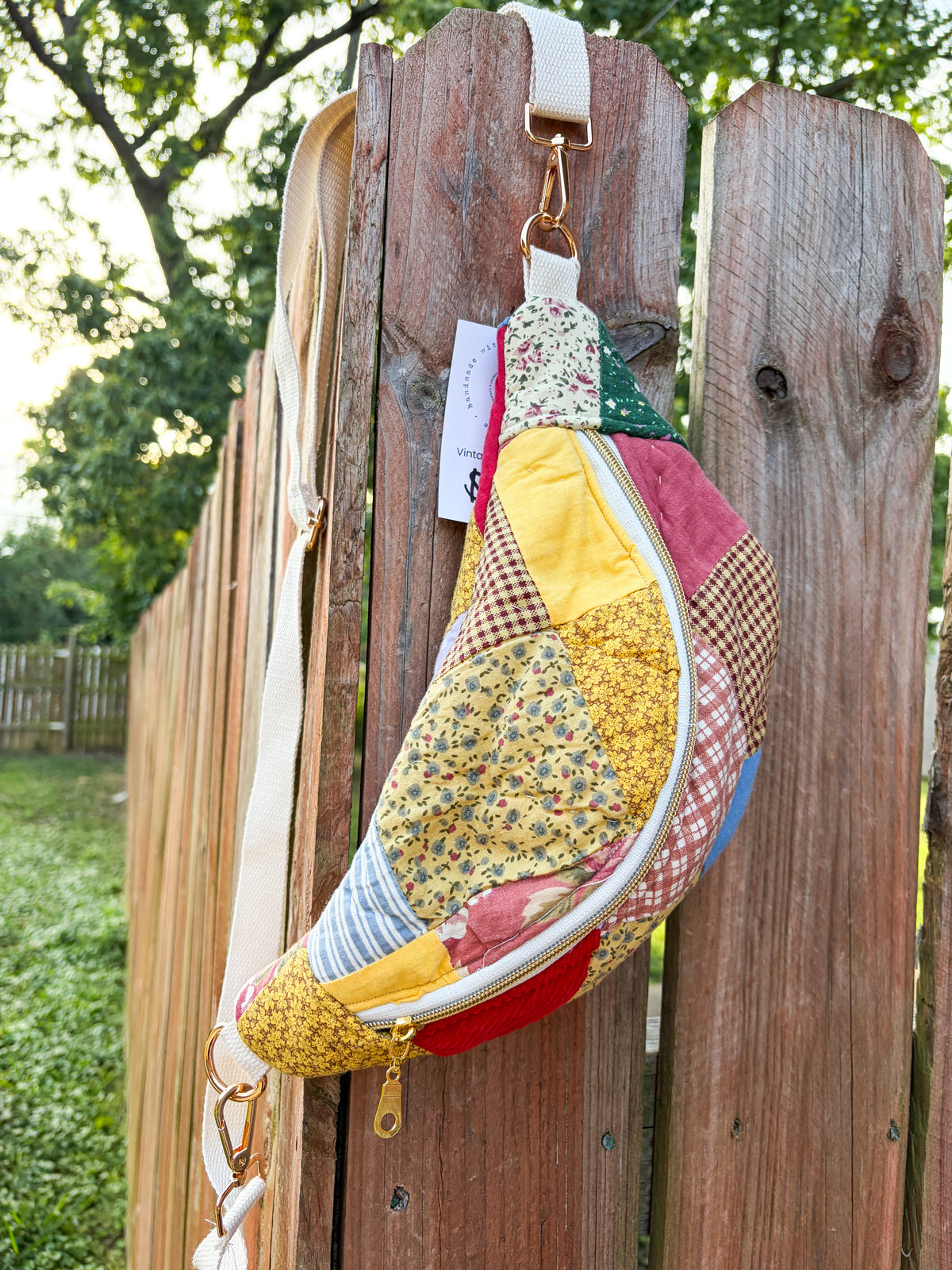 Vintage Quilt Crossbody Bag Style 3 | Fall Quilts | Upcycled Accessories | Fanny Pack | Adjustable Straps