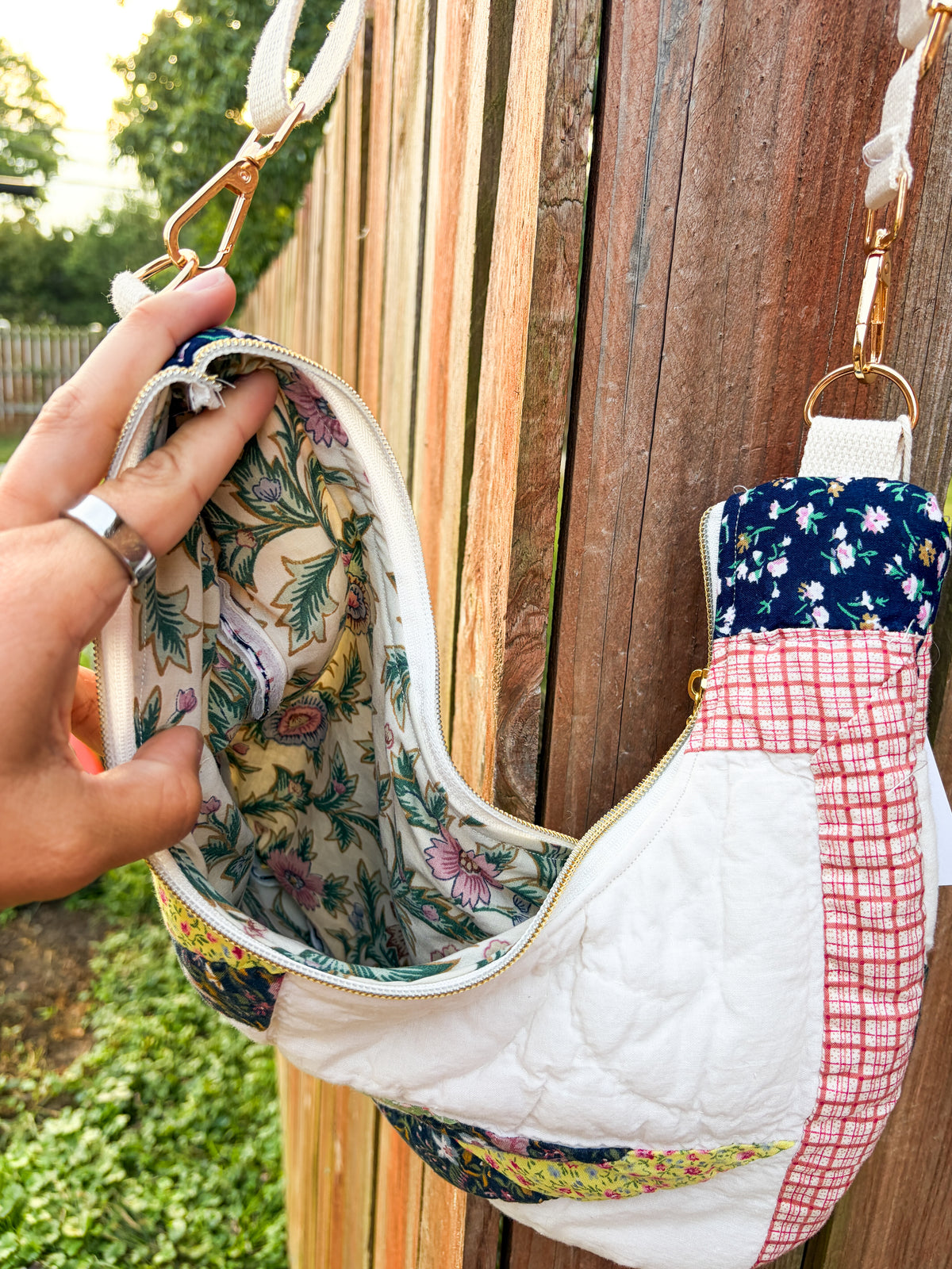 Crossbody Vintage Quilt Bags | Cute Quilts | Upcycled Accessories | Adjustable Straps