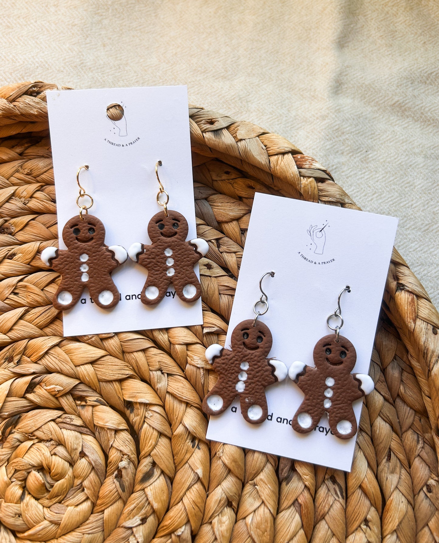 Gingerbread Fun Earrings | Christmas | Holiday Style | Cookie Earrings | Christmas Gifts