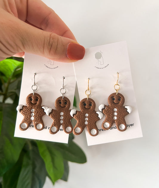Gingerbread Fun Earrings | Christmas | Holiday Style | Cookie Earrings | Christmas Gifts