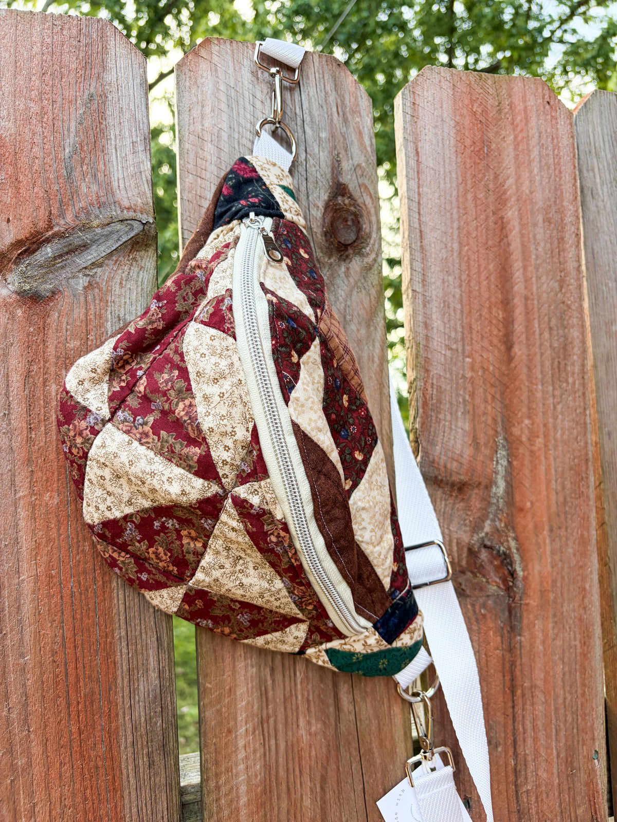 Vintage Quilt Crossbody Bag Style 3 | Fall Quilts | Upcycled Accessories | Fanny Pack | Adjustable Straps