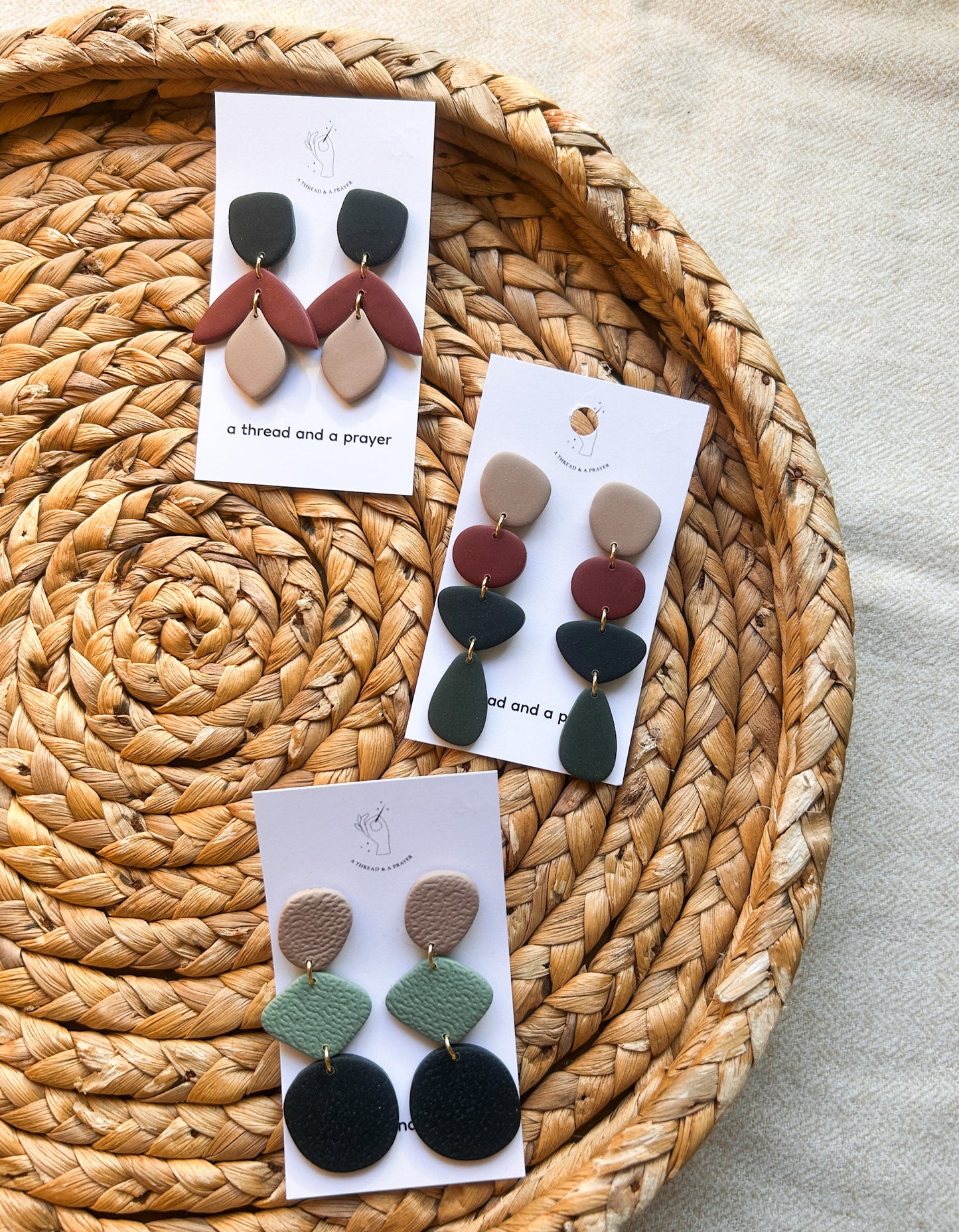 Cute Winter Dangle Earrings | Statement Earrings | Clay Earrings | Boho Styles