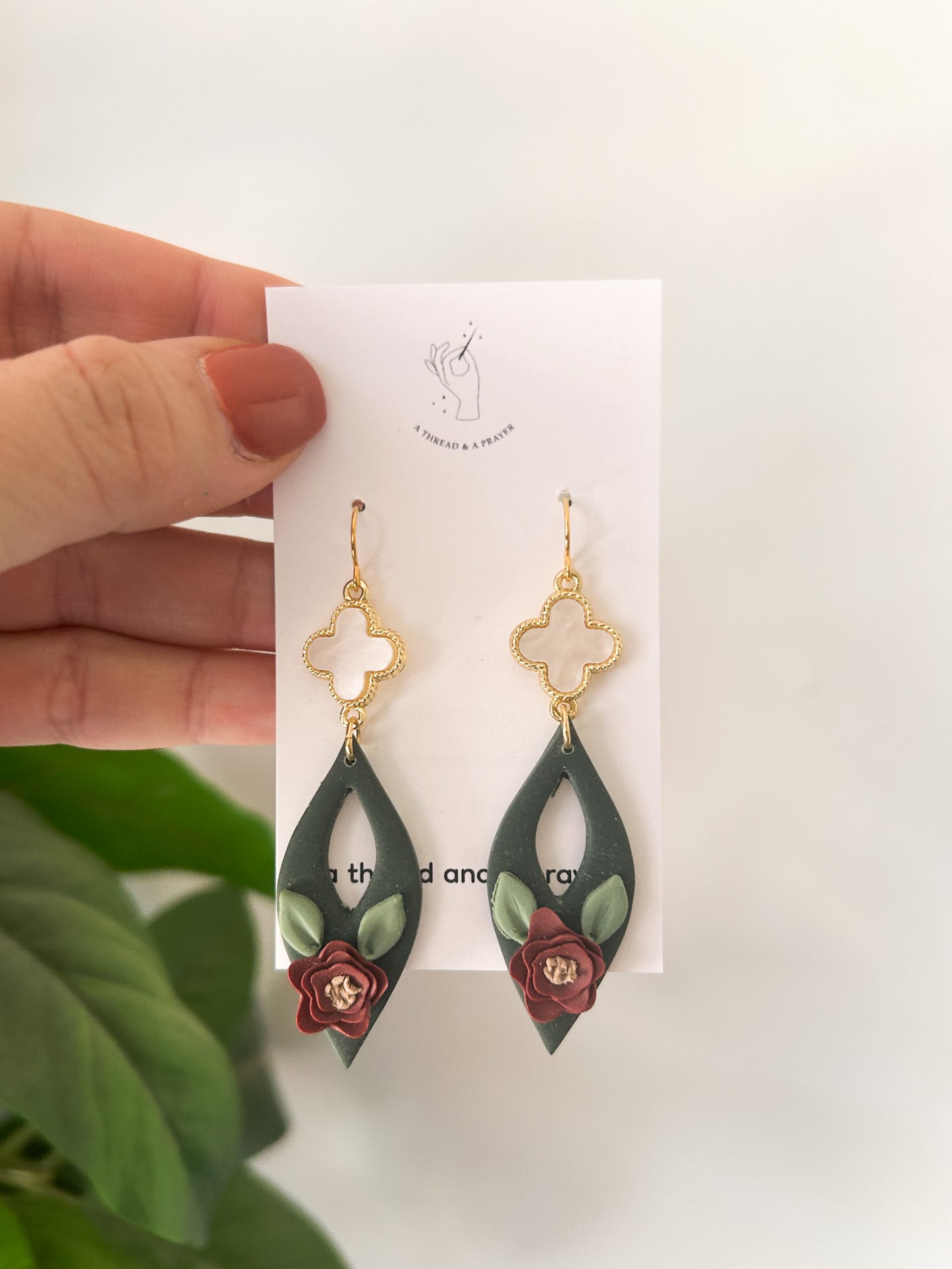 Fall Floral Garden Dangle Earrings | Dainty Flower Earrings | Trendy Styles | Lightweight | Deep Colors