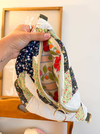 Vintage Quilt Crossbody Bag Style 3 | Fall Quilts | Upcycled Accessories | Fanny Pack | Adjustable Straps
