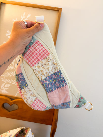 Vintage Quilt Crossbody Bag Style 1 | Wedding Ring | Upcycled Accessories | Fanny Pack | Adjustable Straps