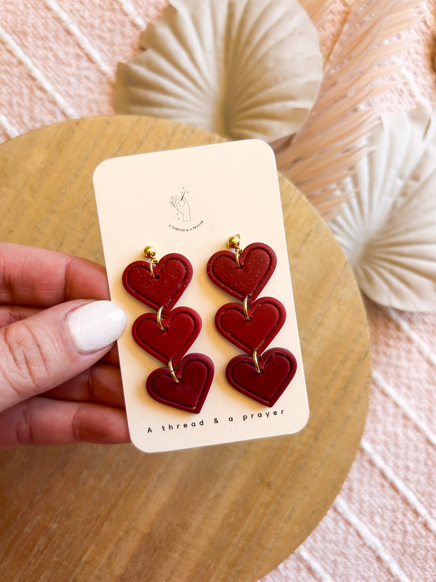 Cute Valentine's Day Heart Dangles | Galentine's Day Earrings | Pink Earrings | Lightweight | Gal Pal Gifts