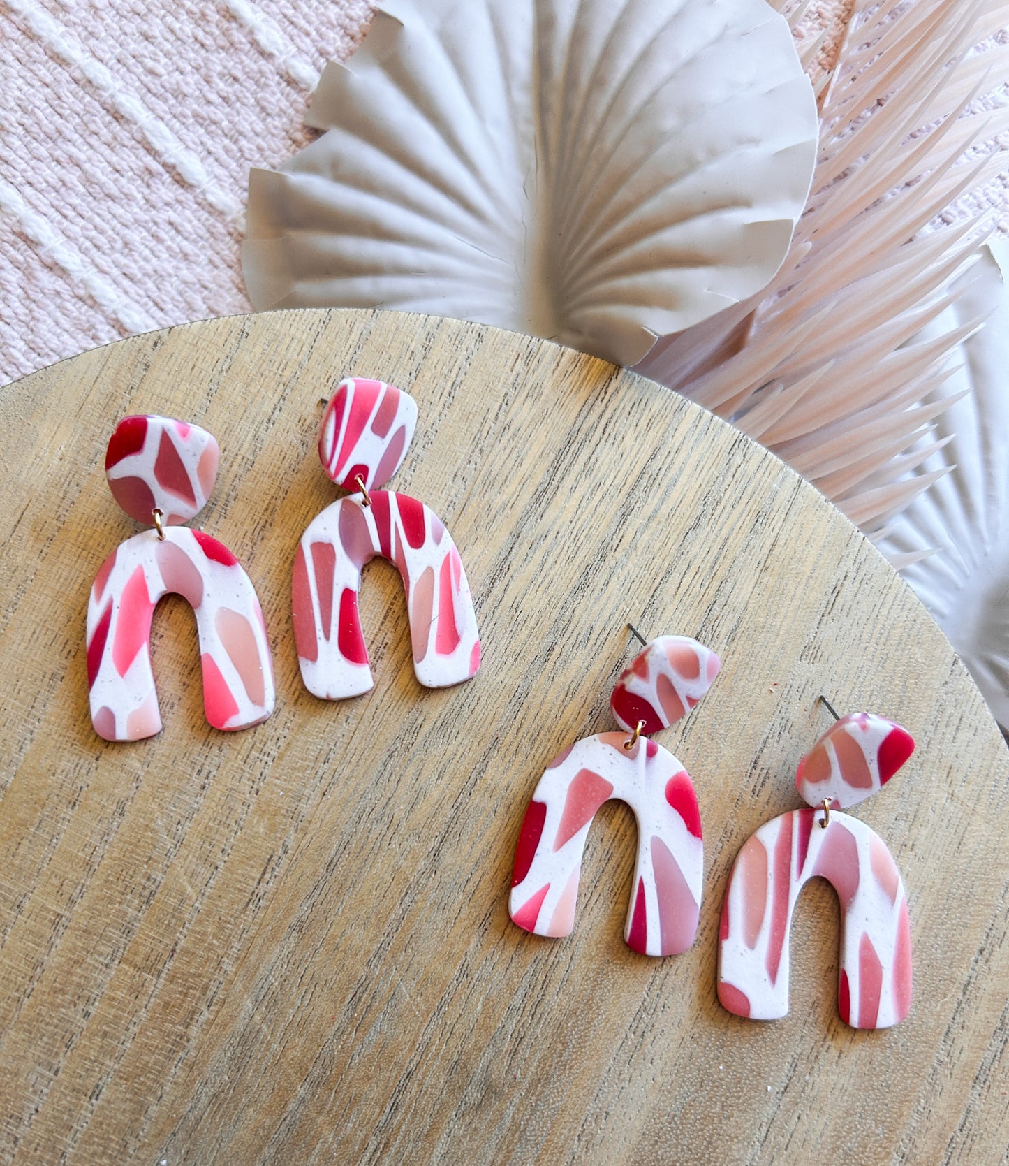 Arch of my Heart Clay Lightweight Earrings | Stained Glass Earrings | Valentine's Day Earrings | Clay Earrings  | Lightweight