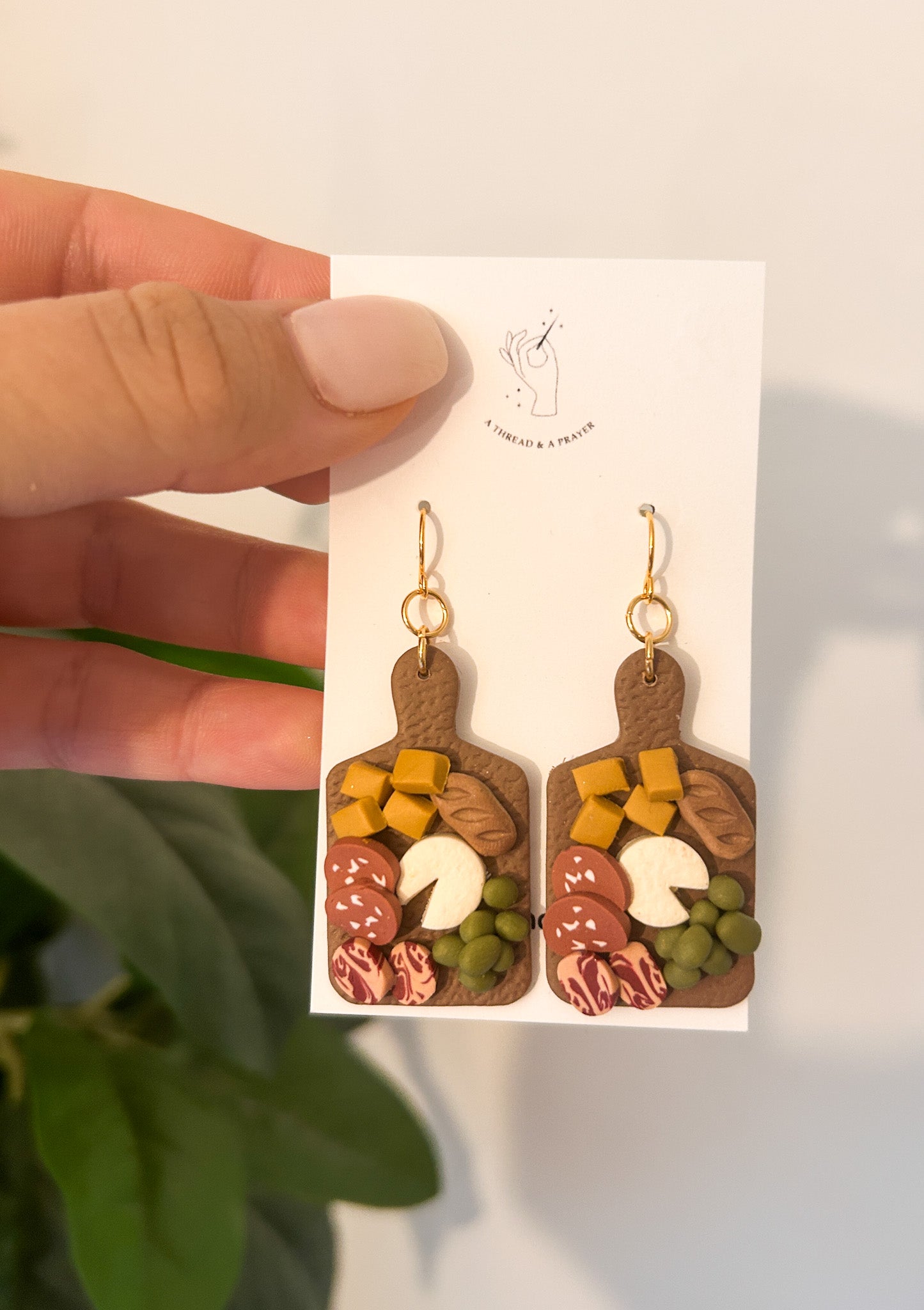 Friendsgiving Charcuterie Board Earrings | Wine Club | Book Club | Foodie Earrings | Mini Food | Girl Dinner