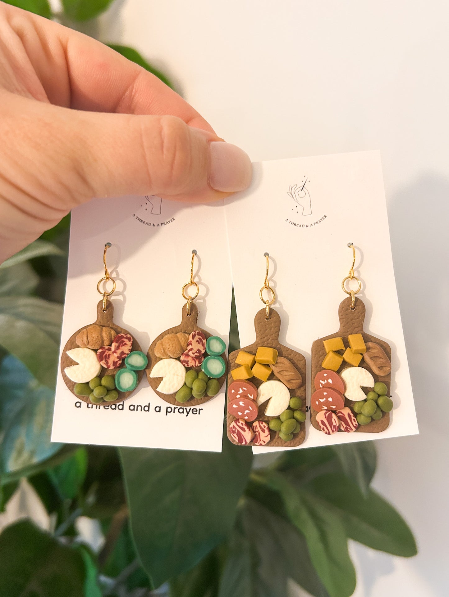 Friendsgiving Charcuterie Board Earrings | Wine Club | Book Club | Foodie Earrings | Mini Food | Girl Dinner