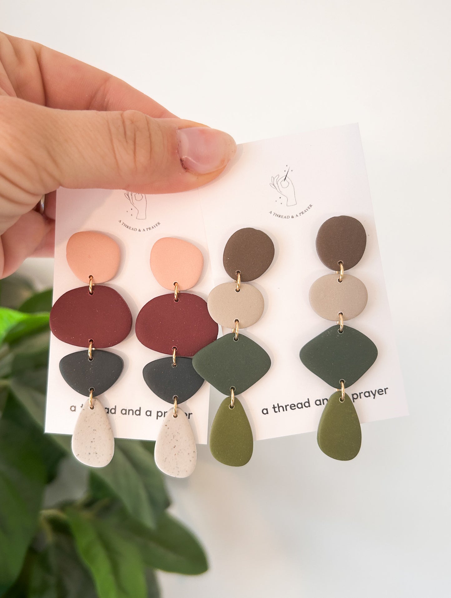 Long Boho Winter Clay Earrings | Lightweight | Trendy