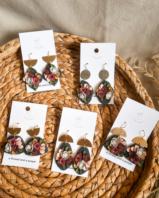 Winter Floral Earrings  | Trendy Styles | Lightweight | Flowers