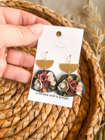 Winter Floral Earrings  | Trendy Styles | Lightweight | Flowers