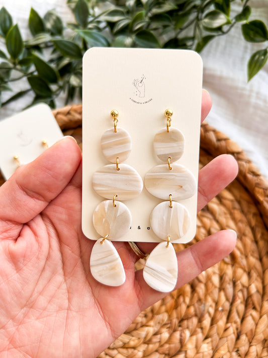 Mystic Vibes Winter Clay Earrings | Winter Fashion | Winter Color Earrings | Statement Earrings | Lightweight