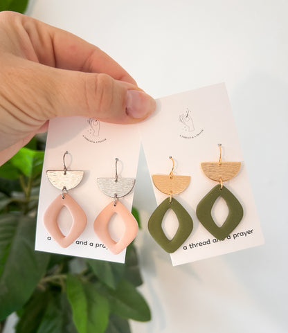 Basic Winter Earring Styles | Earth Tones | Clay Earrings | Winter Colors
