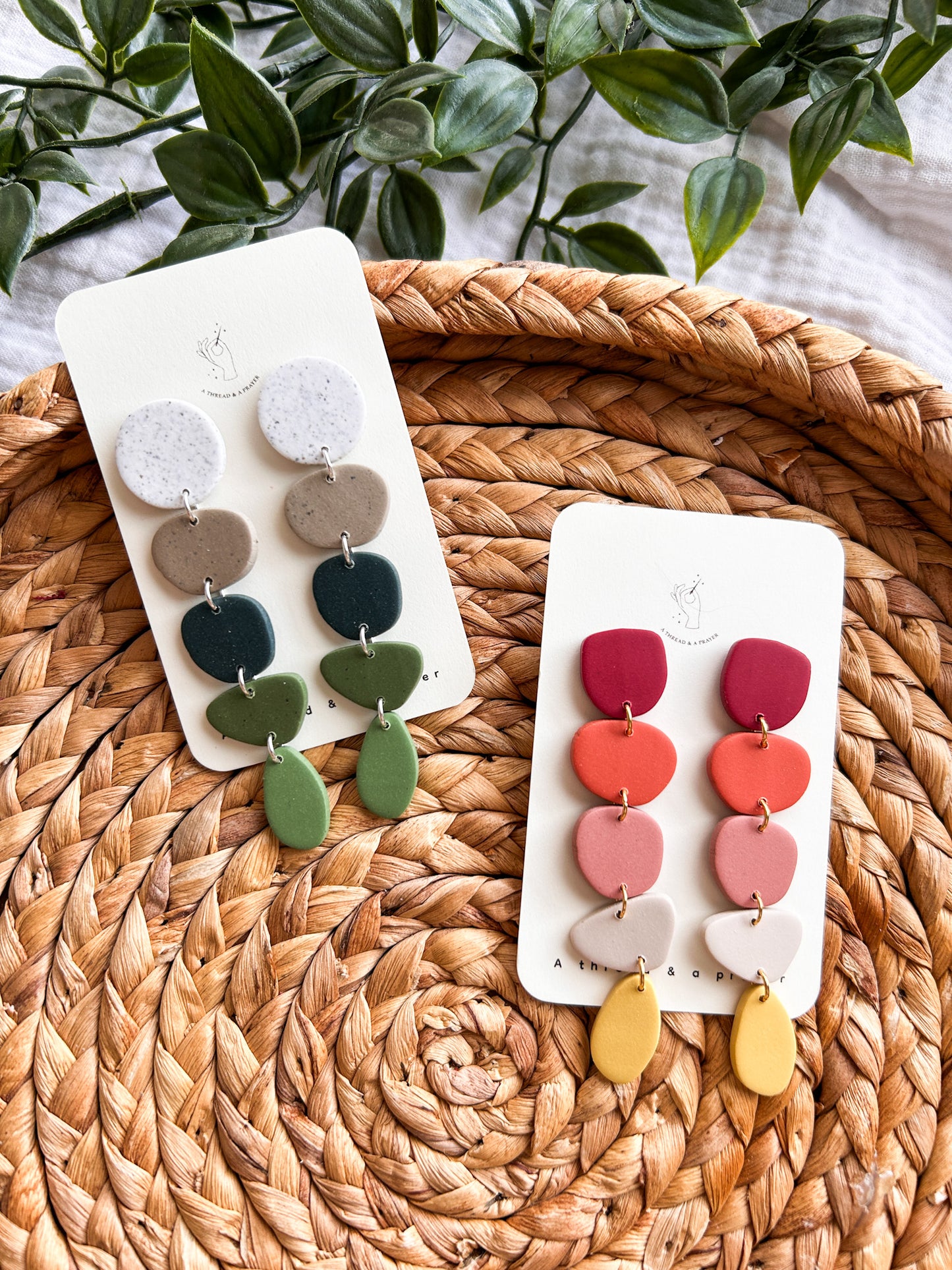 Garden Party Long Dangle Earrings | Spring Fashion | Spring Color Earrings | Statement Earrings | Lightweight