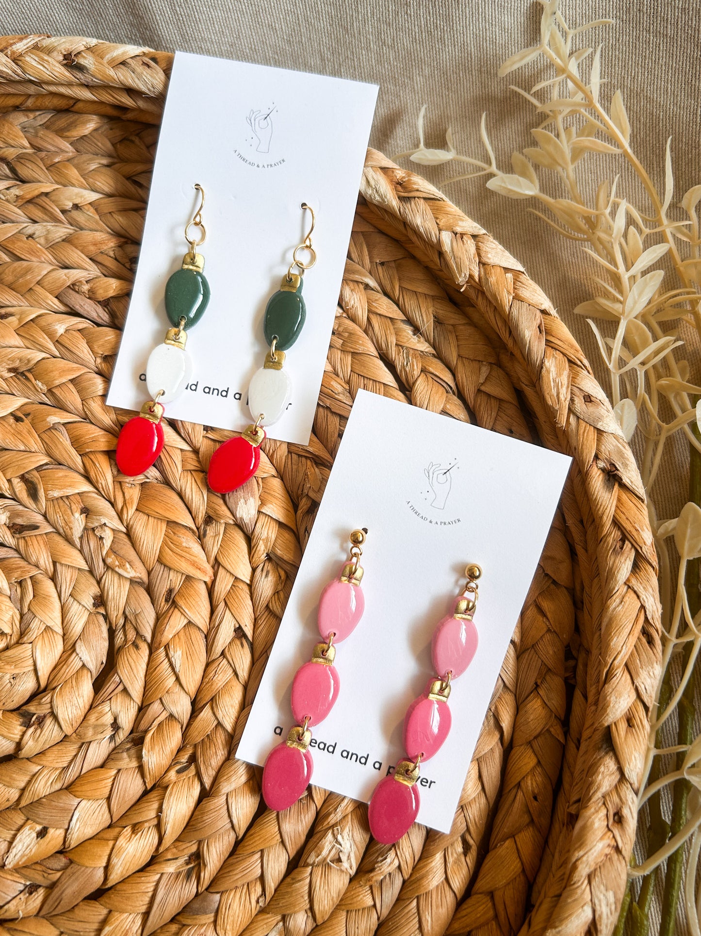Holiday Lights Shiny Earrings | Christmas Style | Holidays | Christmas Gifts | Pink