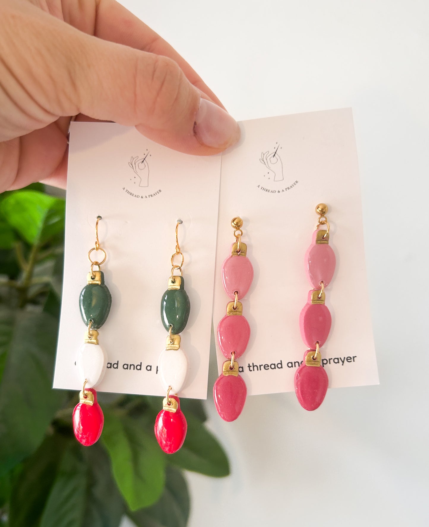Holiday Lights Shiny Earrings | Christmas Style | Holidays | Christmas Gifts | Pink
