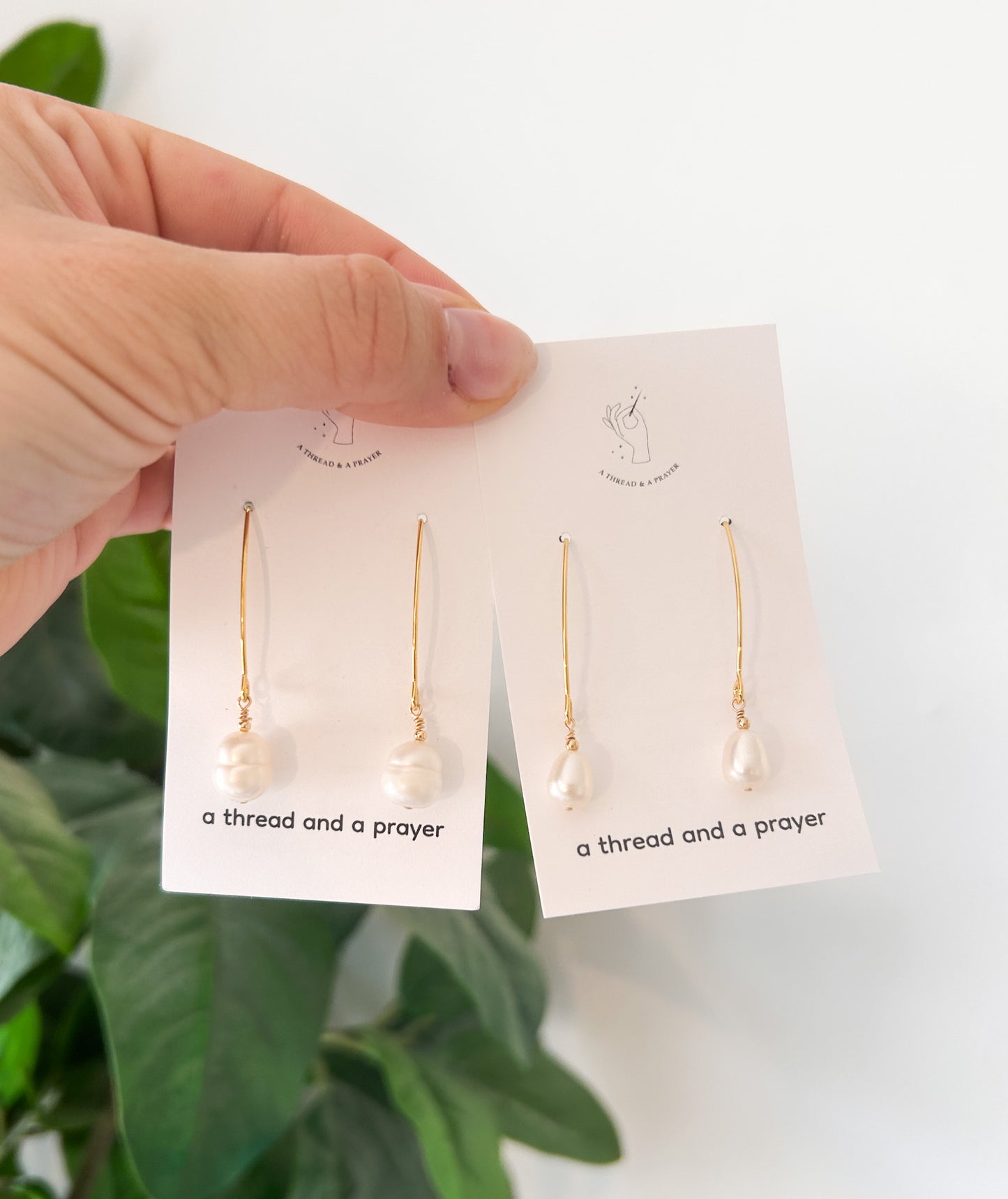 Cute Teardrop Pearl Earrings | Classic Pearls | Giftable | Stocking Stuffer | Gold Plated Stainless Steel
