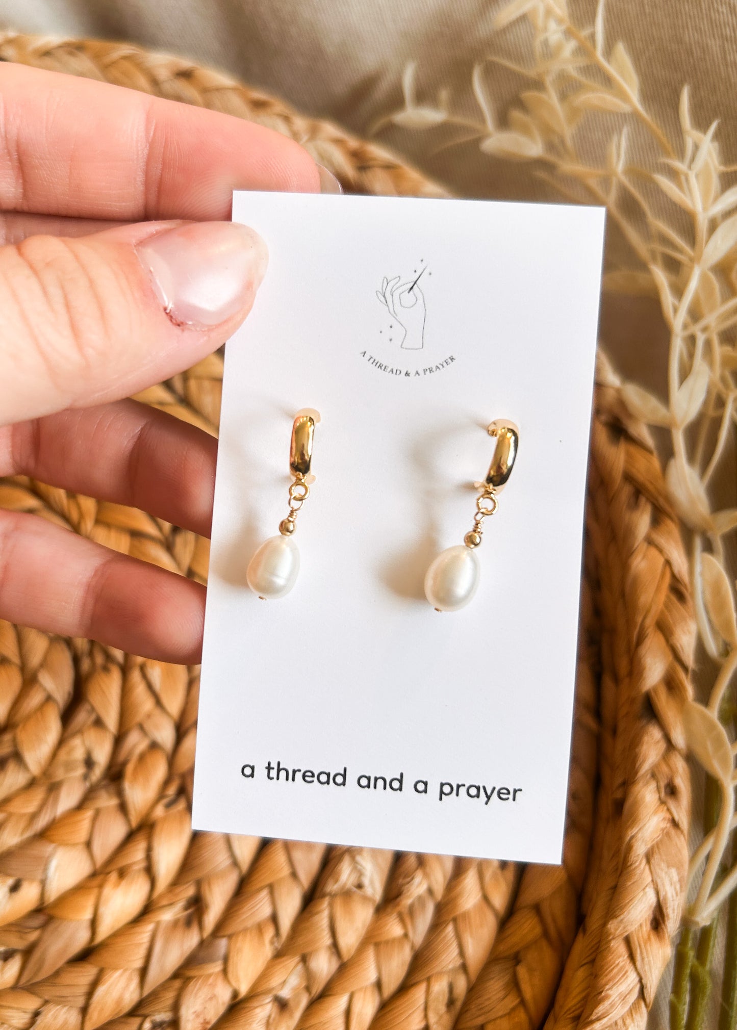 Cute Teardrop Pearl Earrings | Classic Pearls | Giftable | Stocking Stuffer | Gold Plated Stainless Steel