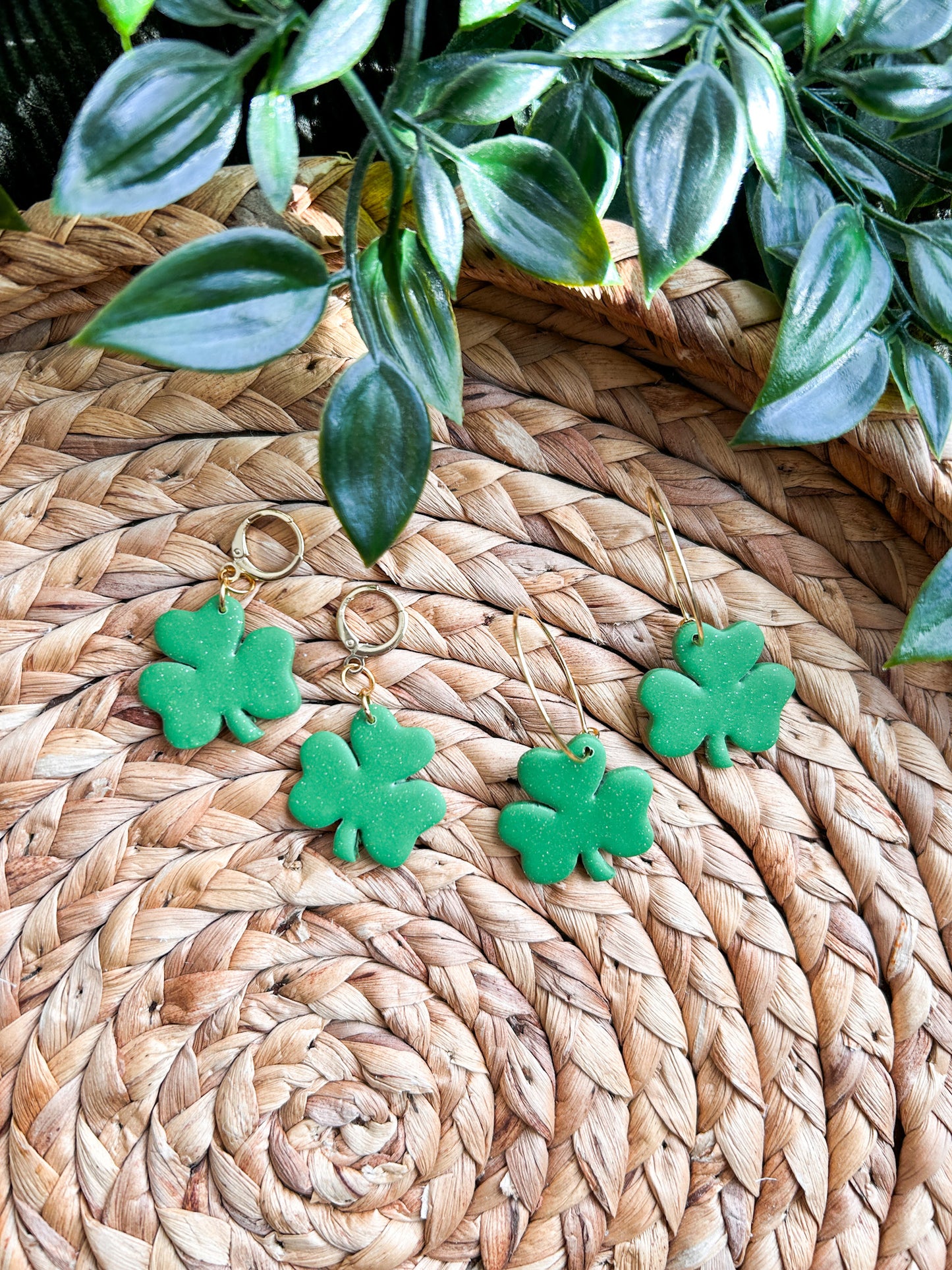 Bright Green Lucky Shamrocks St. Patricks Clover Earrings | Shamrock Earrings | Saint Patrick's Day | St. Pats | Lightweight Earrings