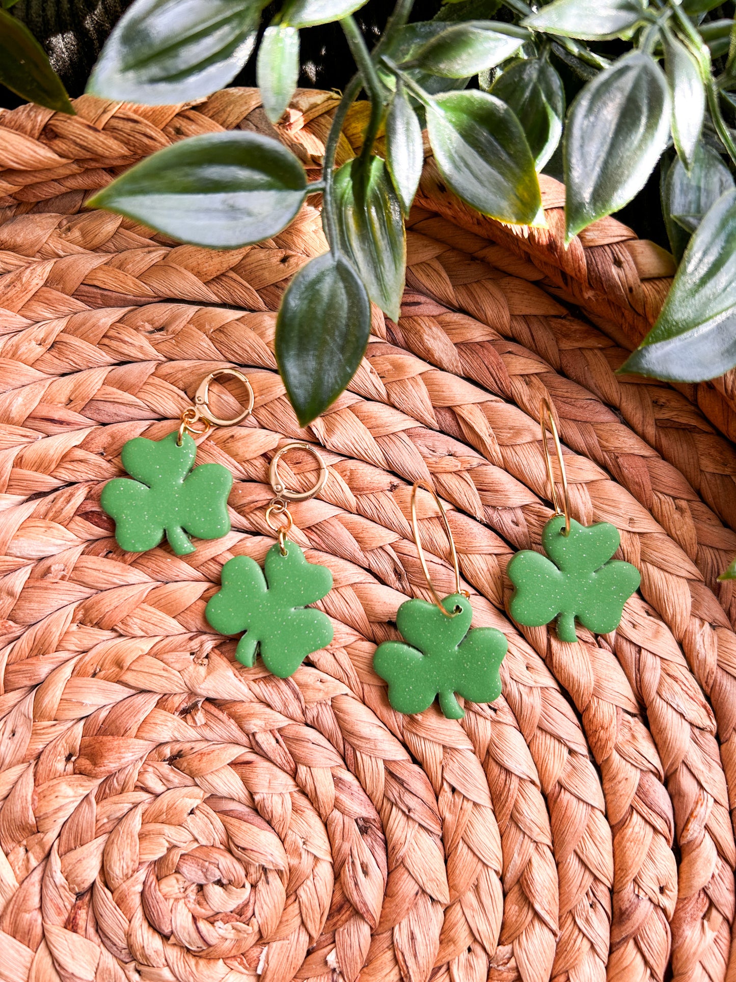Bright Green Lucky Shamrocks St. Patricks Clover Earrings | Shamrock Earrings | Saint Patrick's Day | St. Pats | Lightweight Earrings