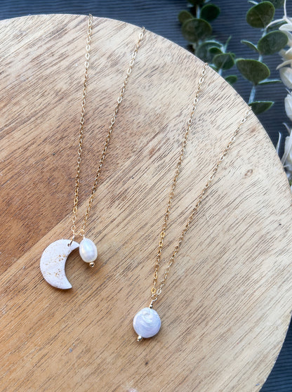 Simple and Charming Pearl Necklaces | Freshwater Pearls |  Gold Fill Necklace | 18 or 20 Inch Chain