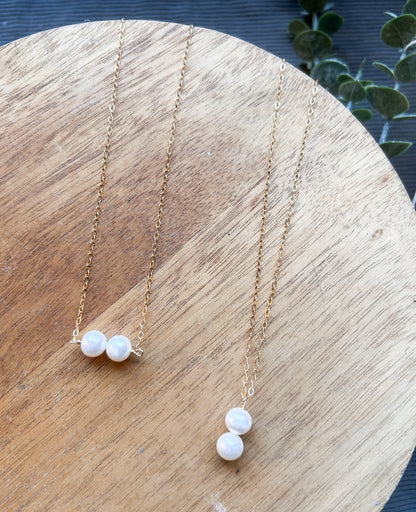 Gorgeous Pearl Necklaces | Cultured Pearls |  Gold Fill Necklace | 18 inch chain